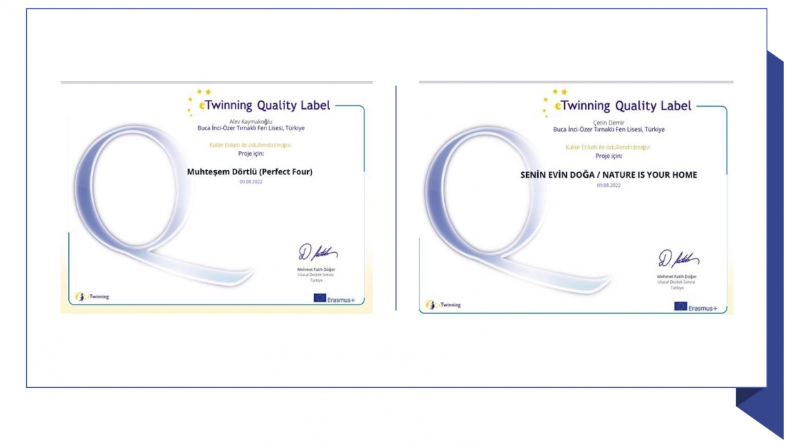 e-twinning Projelerimiz Ulusal Kalite Etiketi İle Ödüllendirildi